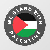 我々はパレスチナカスタム文字と国旗に立つ ウィンドウサイン (シート)