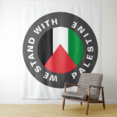 我々はパレスチナ国旗と文字と共に立カスタムつ タペストリー (インサイチュ)
