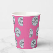 我々はパーティーお祝い水玉模様と文字 モダン 紙コップ (左)