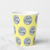 我々はパーティーお祝い水玉模様と文字 モダン 紙コップ (裏面)