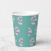 我々はパーティーお祝い水玉模様と文字 モダン 紙コップ (左)