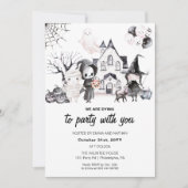我々はパーティーに憧れている | ハローウィンパーティ招待状 案内状 (正面)