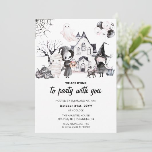 我々はパーティーに憧れている | ハローウィンパーティ招待状 案内状 (スタンド正面)