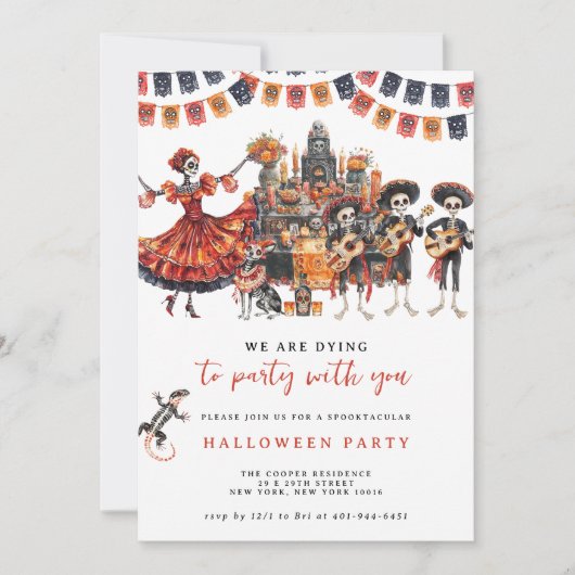 我々はパーティーに憧れている | ロスムエルトスハローウィンパーティ 招待状 (正面)