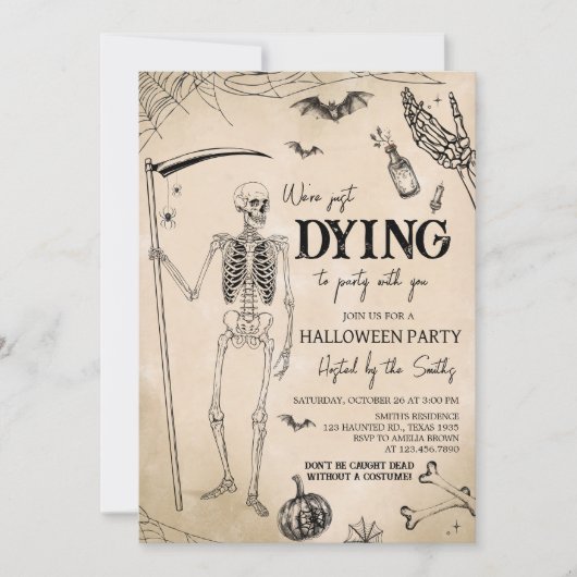 我々はパーティーハローウィンパーティに死ぬ 招待状 (正面)