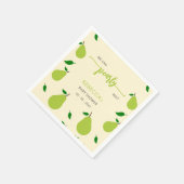 我々はパール待ち秋梨ベビーシャワー スタンダードカクテルナプキン (角)