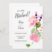 我々はヒッチを受けているフローラ結婚の 招待状 (正面/裏面)