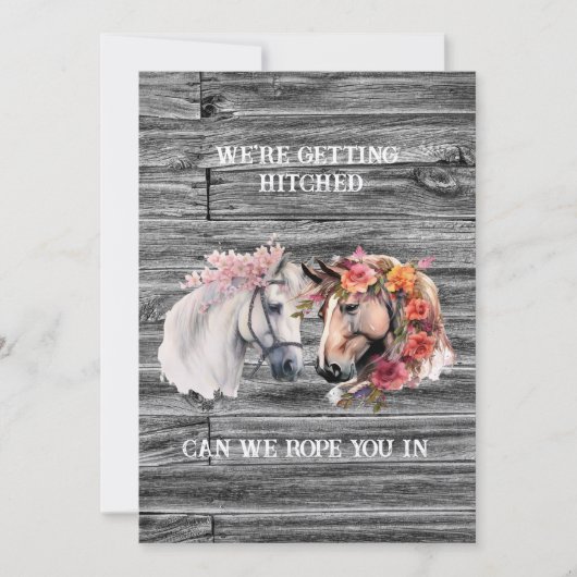 我々はヒッチンウェスタン結婚式招待状を得ている 招待状 (正面)