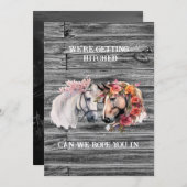 我々はヒッチンウェスタン結婚式招待状を得ている 招待状 (正面/裏面)