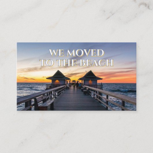 我々はビーチネープルピアフロリダに移動 名刺 (正面)