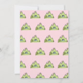 我々はピンクのキャンプの誕生日パーティーを待つことができる 招待状 (裏面)