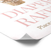 我々はピンクのクマおむつラッフルを待つことができる ポスター (角)