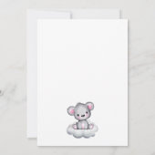 我々はピンクのバルーン女の子の赤ちゃんシャワーを待つことができる 招待状 (裏面)