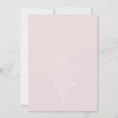 我々はピンクの極熊の赤ちゃんシャワーを待つことができる 招待状 (裏面)