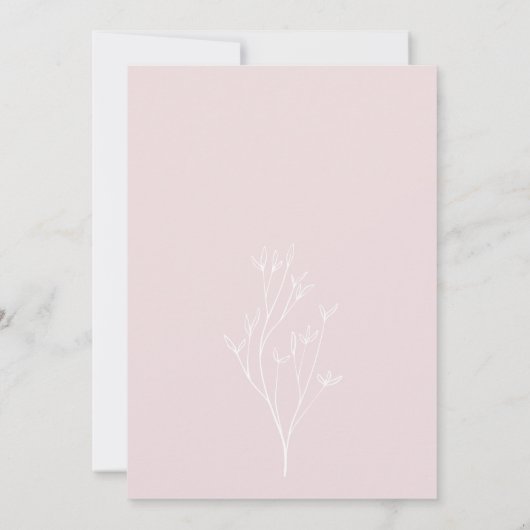 我々はピンクの極熊の赤ちゃんシャワーを待つことができる 招待状 (裏面)