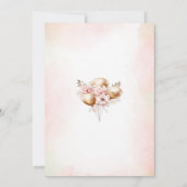 我々はピンクの赤ちゃんシャワーを待つことができる招待状 招待状 (裏面)