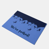 我々はピークおもしろいブルーロッククライマー ドアマット (アングル)