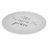 我々はピースサークルのガラスの切断板の準備をする カッティングボード (角)