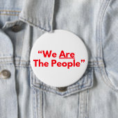 我々はピープルレッド文字タクシー運転手 缶バッジ (インサイチュ)