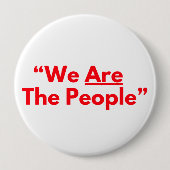 我々はピープルレッド文字タクシー運転手 缶バッジ (正面)