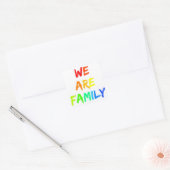 我々はファミリーレインボーサンシャインズ採用デザイン スクエアシール (封筒)