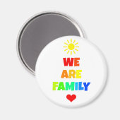 我々はファミリーレインボーサンシャインズ採用デザイン マグネット (正面/裏面)