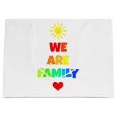 我々はファミリーレインボーサンシャインズ採用デザイン ラージペーパーバッグ (正面)