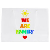 我々はファミリーレインボーサンシャインズ採用デザイン ラージペーパーバッグ (裏面)