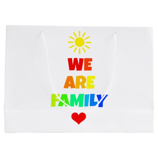 我々はファミリーレインボーサンシャインズ採用デザイン ラージペーパーバッグ (裏面)