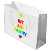 我々はファミリーレインボーサンシャインズ採用デザイン ラージペーパーバッグ (裏面アングル)