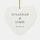 我々はフォトアレ得ーバー結婚したの年 セラミックオーナメント (裏面)