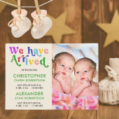 我々はフォトツインベビー誕生に到着 案内状