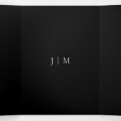 我々はフォーマルブラックモダンの 三つ折りカード (内部中)