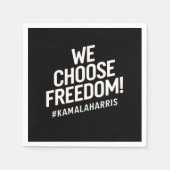 我々はフリーダムカマラハリス2024を選択 スタンダードカクテルナプキン (正面)