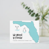 我々はフロリダの地図とドルフィンズニューホームに移動 案内ポストカード (スタンド正面)