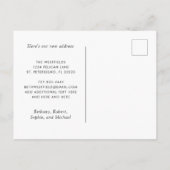 我々はフロリダパームツリーズ新しいアドレスに移動 案内ポストカード (裏面)