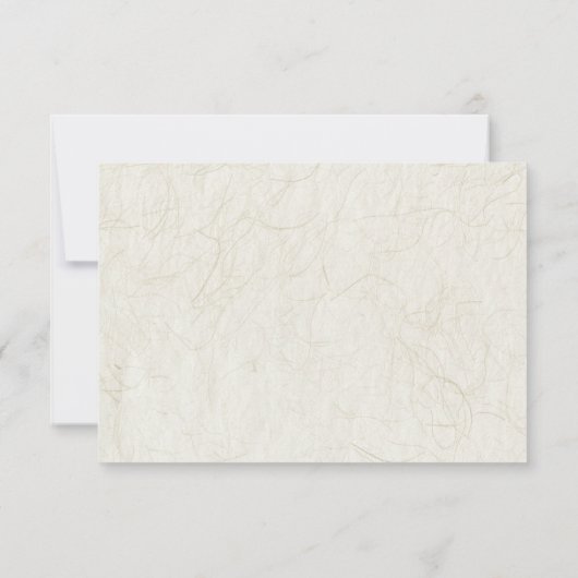 我々はフローラエレガント植物学結婚の 出欠カード (裏面)