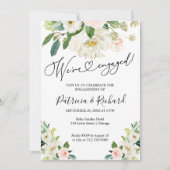我々はフローラ婚約した婚約パーティ招待状 案内状 (正面)