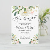 我々はフローラ婚約した婚約パーティ招待状 案内状 (スタンド正面)