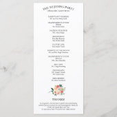 我々はフローラ水カラー結婚式 プログラム4x9 プログラム (裏面)