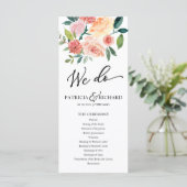 我々はフローラ水カラー結婚式 プログラム4x9 プログラム (スタンド正面)