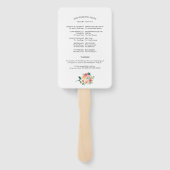 我々はフローラ水カラー結婚式 プログラム ハンドファン (裏面)