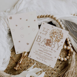 我々はブラウンベア赤ちゃんシャワーを待つことができる 招待状