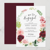 我々はブルゴーニュ婚約したーフローラ婚約パーティ 招待状 (正面/裏面)