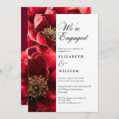 我々はブルゴーニ婚約したーフローラ婚約パーティ 招待状 (正面/裏面)