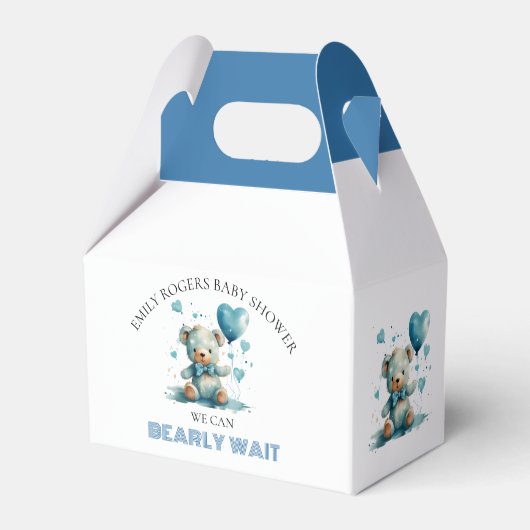 我々はブルーテディベアを待つことができる フェイバーボックス (正面サイド)