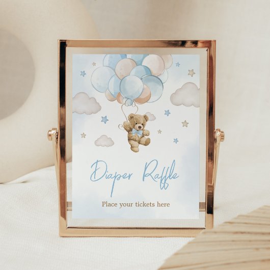 我々はベアバルーンおむつラッフルを心待ちできる ポスター