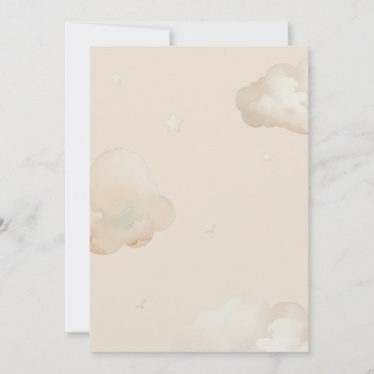 我々はベアバルーン最初の誕生日を心待ちできる 招待状 (裏面)