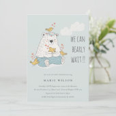 我々はベアバードの赤ちゃんシャワー招待状を待つ サンキューカード (スタンド正面)