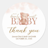 我々はベアベビーシャワーを待つことができる ラウンドシール (正面)